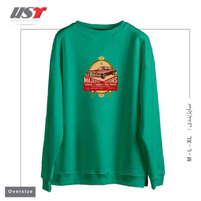 سوییشرت اورسایز طرح VINTAGE AUTO DEALERSHIP LA