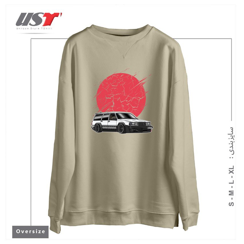 طرح VOLVO 940 STREET RACING سوییشرت اورسایزرنگ نخودی