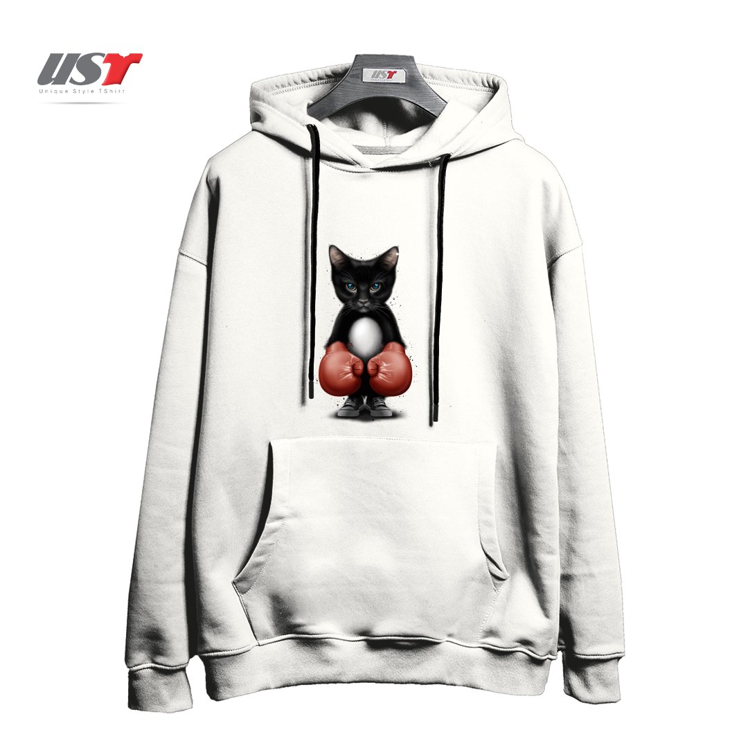 هودی اورسایز طرح BOXER CAT 2017