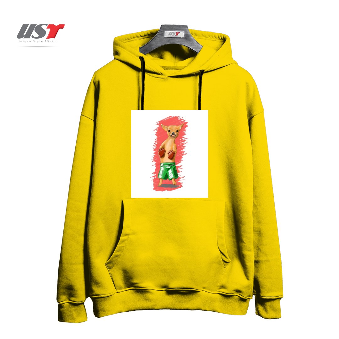 هودی اورسایز طرح BOXING CHIHUAHA