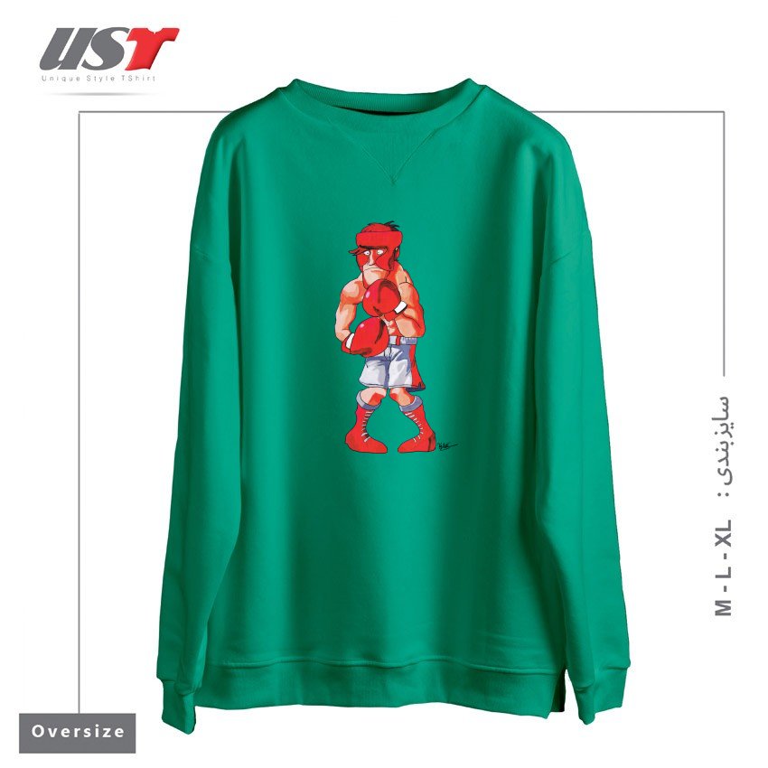 سوییشرت اورسایز طرح GLASS JOE