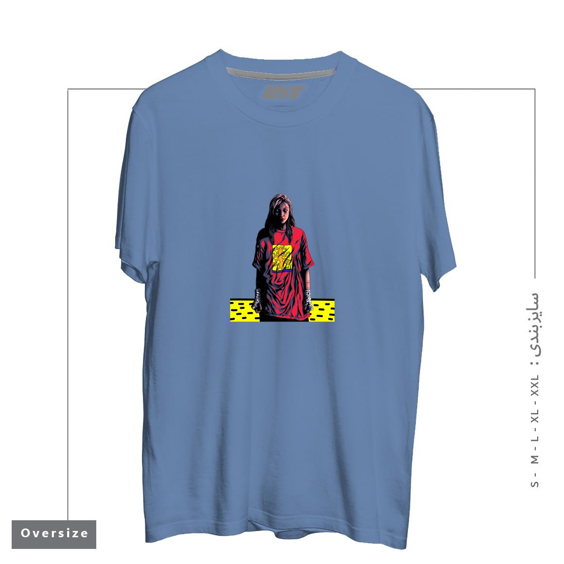 تیشرت اورسایز طرح KEITH TREE