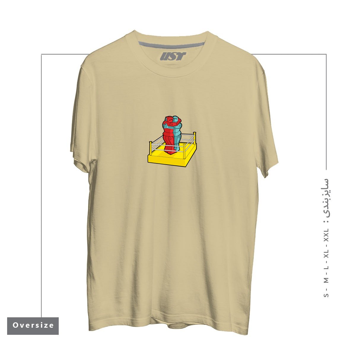 تیشرت اورسایز طرح MAKE LOVE NOT WAR