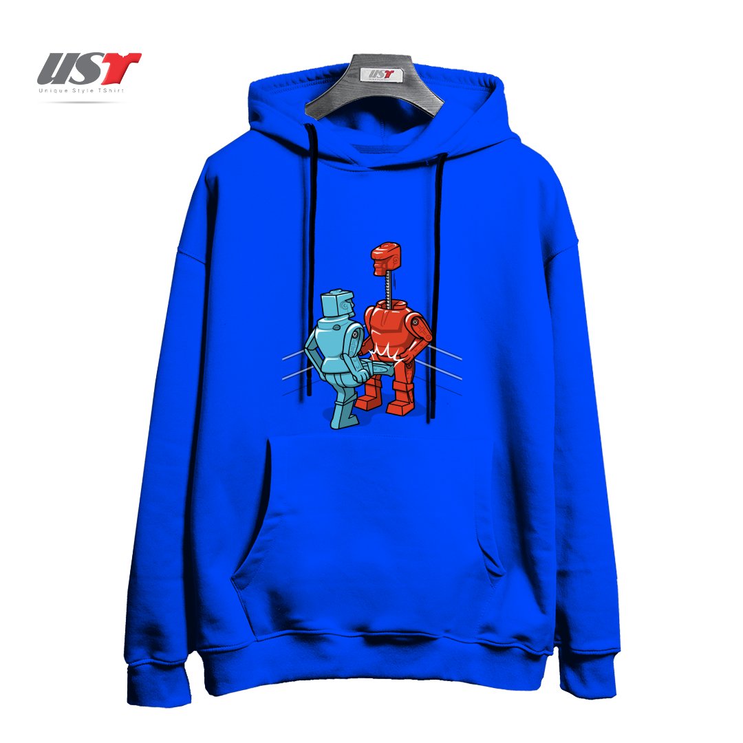 هودی اورسایز طرح MAKE LOVE NOT WAR1