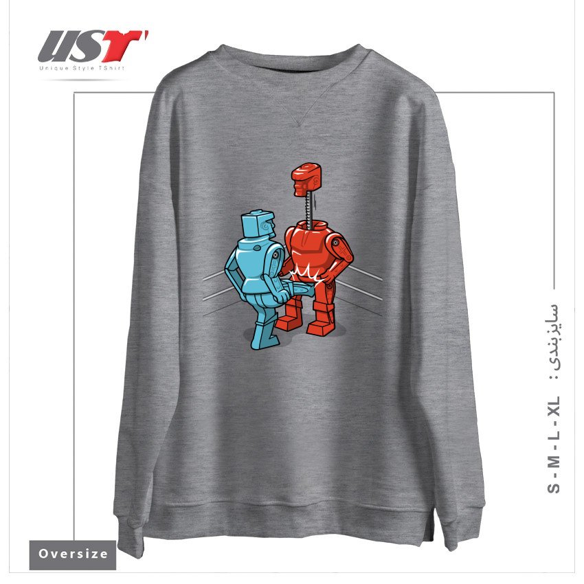 سوییشرت اورسایز طرح MAKE LOVE NOT WAR1