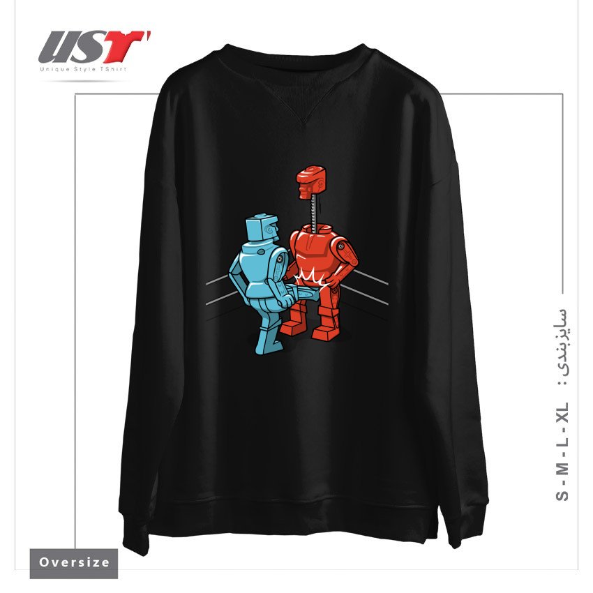 سوییشرت اورسایز طرح MAKE LOVE NOT WAR1