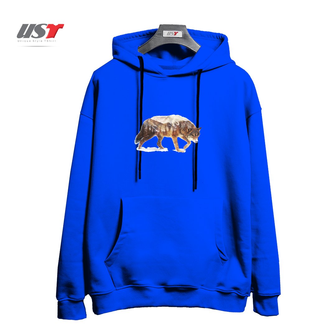 هودی اورسایز طرح WOLF IN THE ARCTIC
