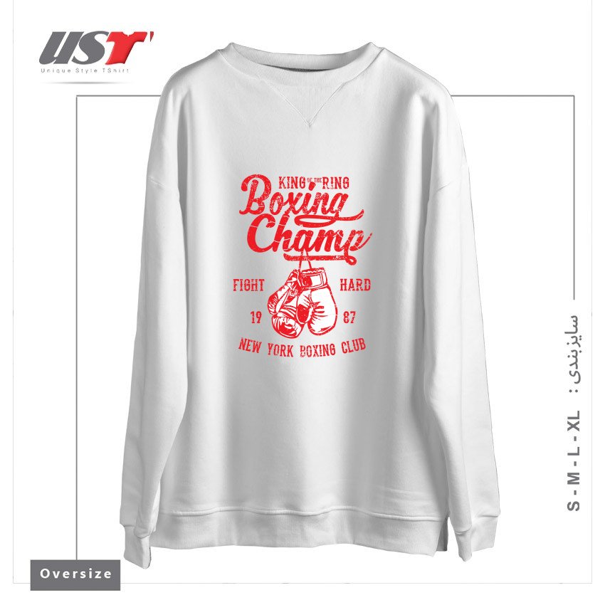 سوییشرت اورسایز طرح NEW YORK BOXING CLUB