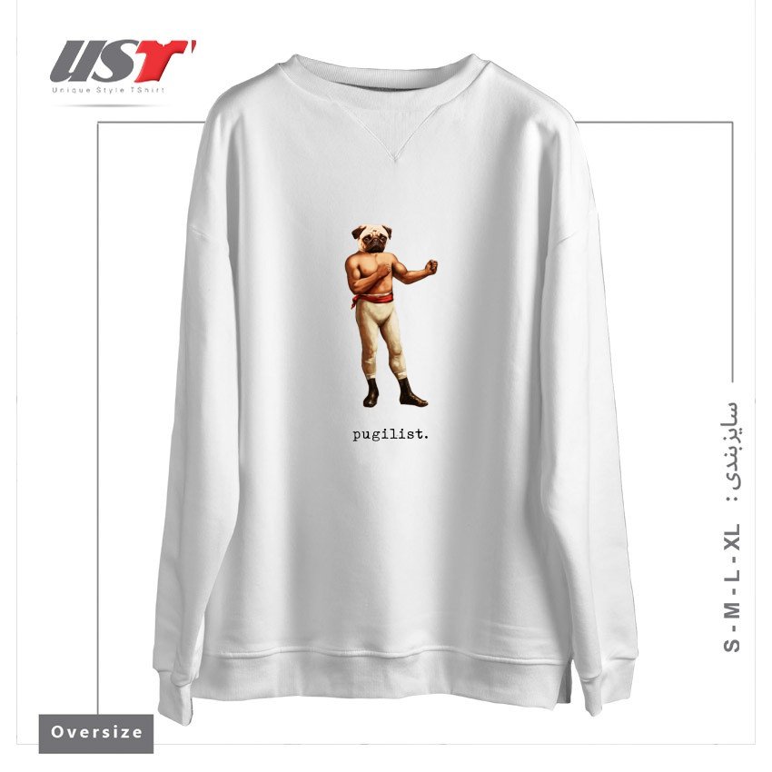 سوییشرت اورسایز طرح PUGILIST