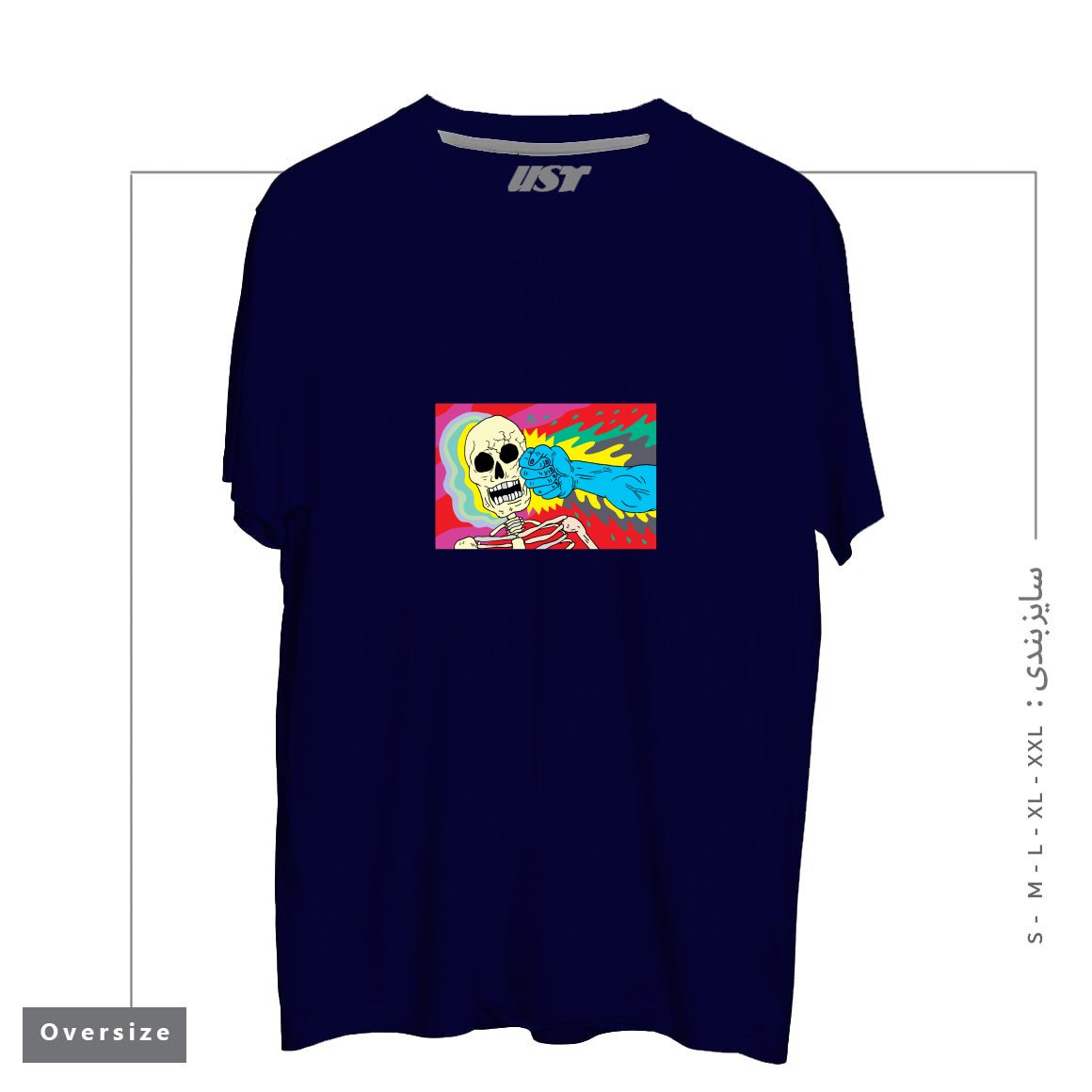 تیشرت اورسایز طرح PUNCHING DEATH