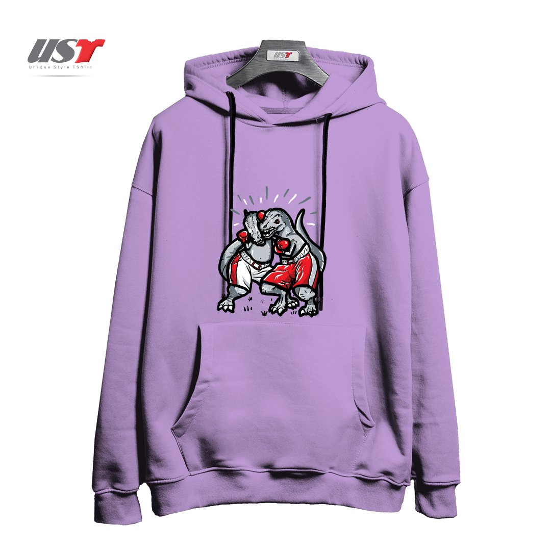 طرح T-REX'S TRYING TO BOX هودی اورسایزرنگ یاسی