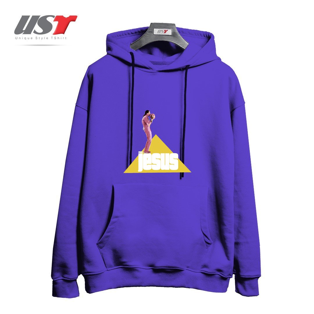 طرح THE JESUS - BIG LEBOWSKI MOVIE هودی اورسایزرنگ بنفش