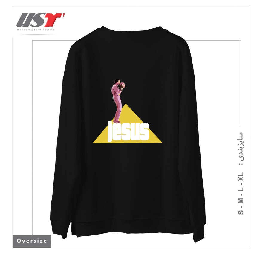 طرح THE JESUS - BIG LEBOWSKI MOVIE سوییشرت اورسایزرنگ مشکی