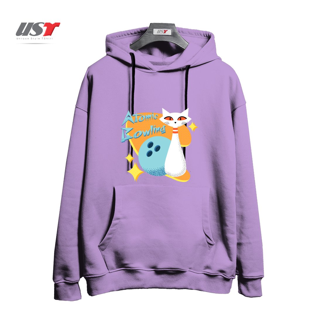 طرح ATOMIC CAT IN MID-CENTURY MODERN BOWLING DESIGN هودی اورسایزرنگ یاسی