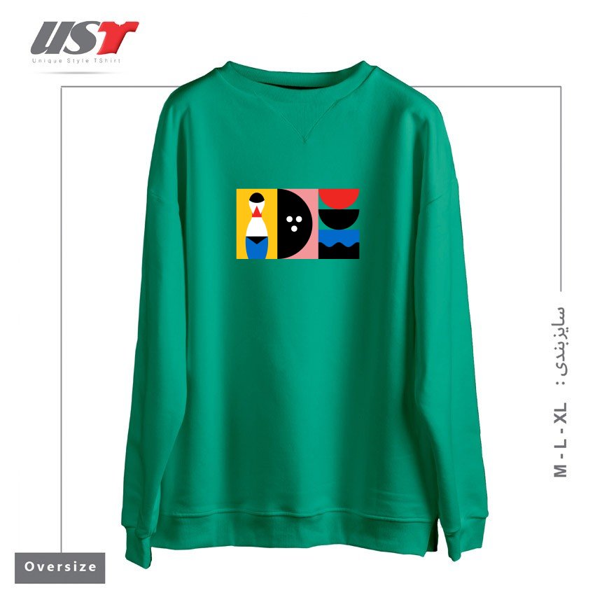 سوییشرت اورسایز طرح BIRDLAND