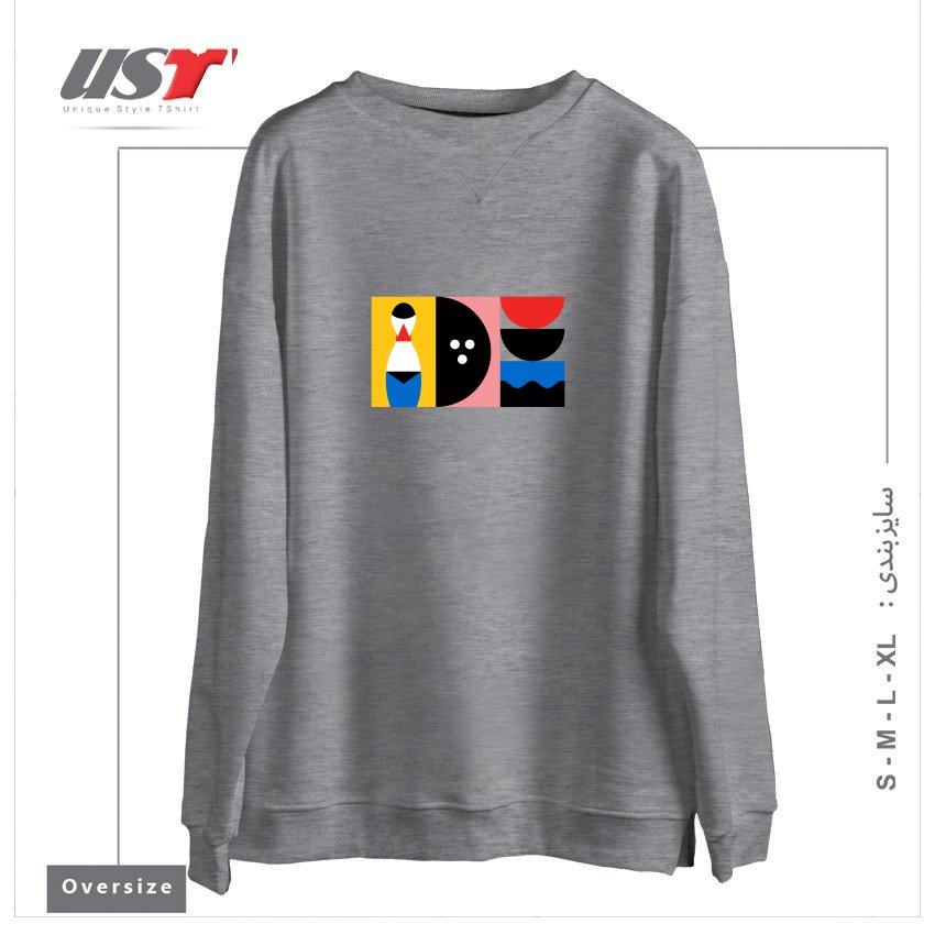 سوییشرت اورسایز طرح BIRDLAND