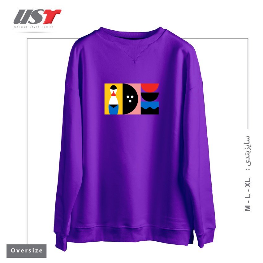 سوییشرت اورسایز طرح BIRDLAND