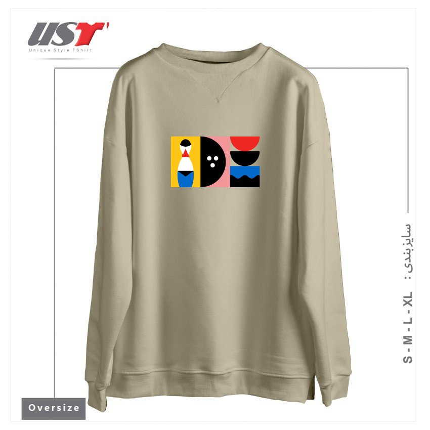سوییشرت اورسایز طرح BIRDLAND