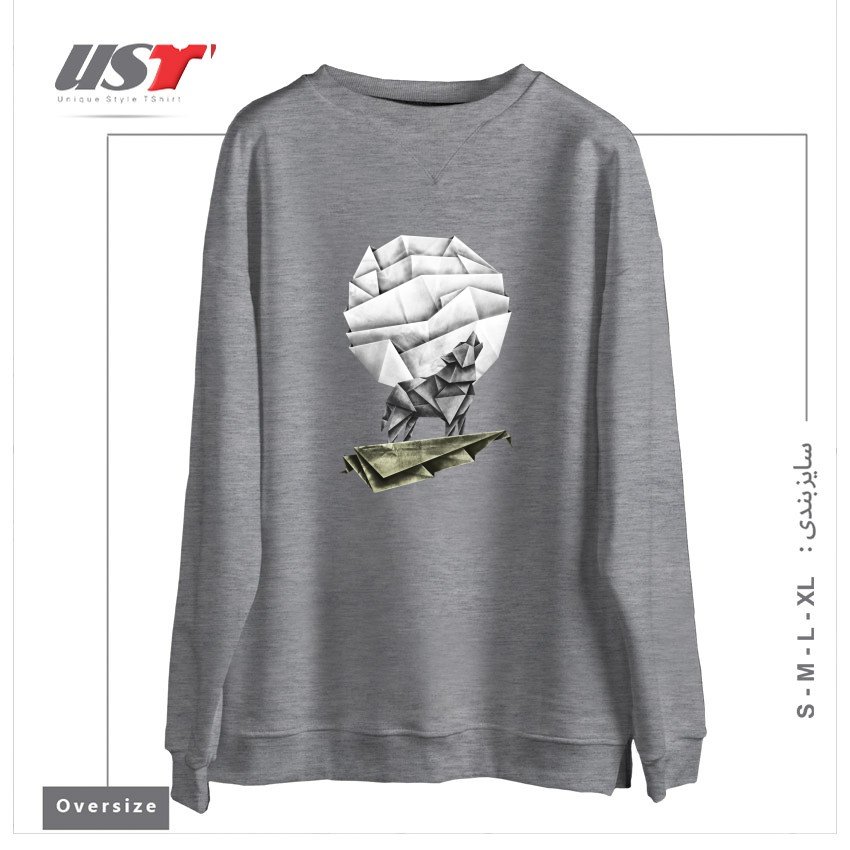 سوییشرت اورسایز طرح WOLFGAMI