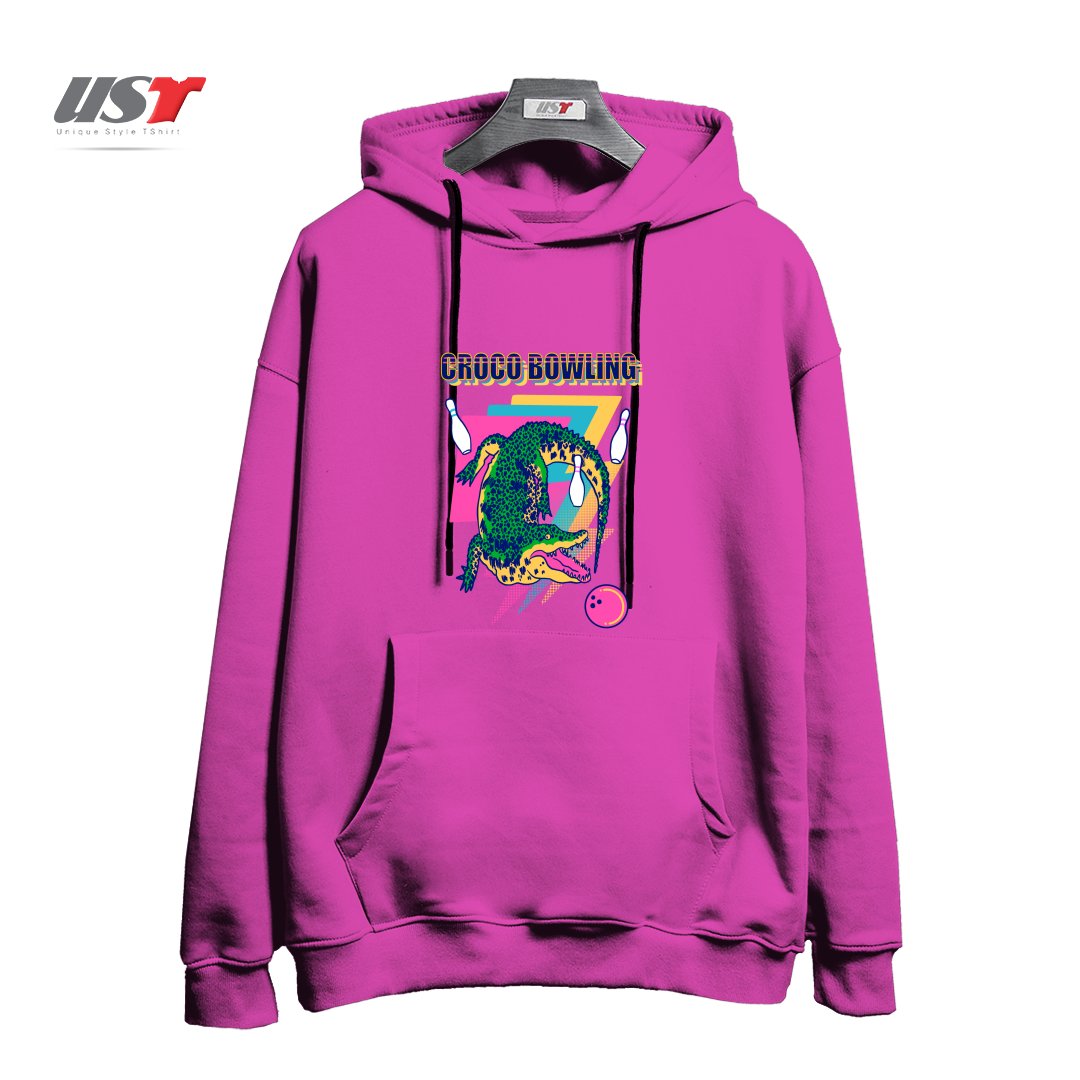 هودی اورسایز طرح CROCO BOWLING