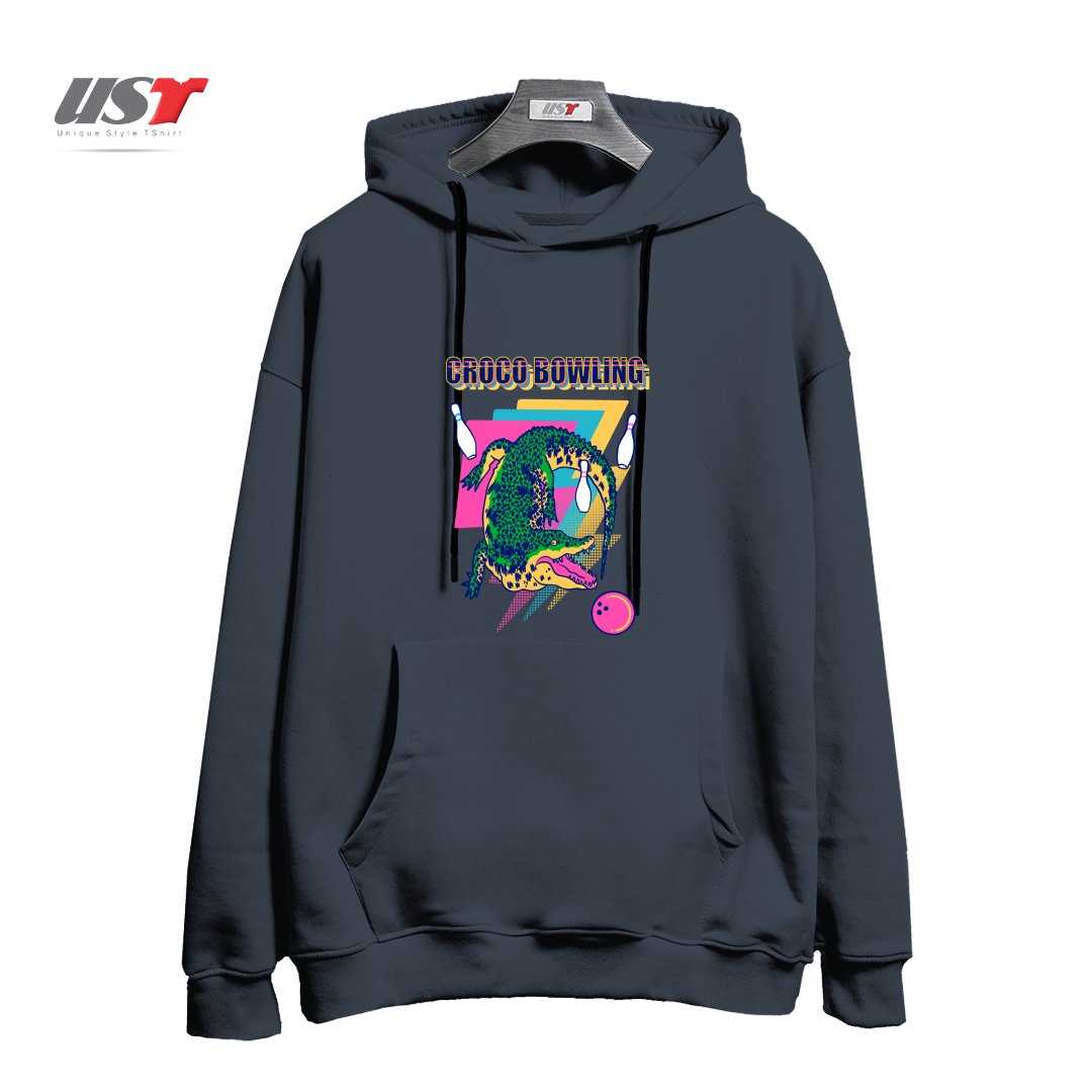 طرح CROCO BOWLING هودی اورسایزرنگ دودی