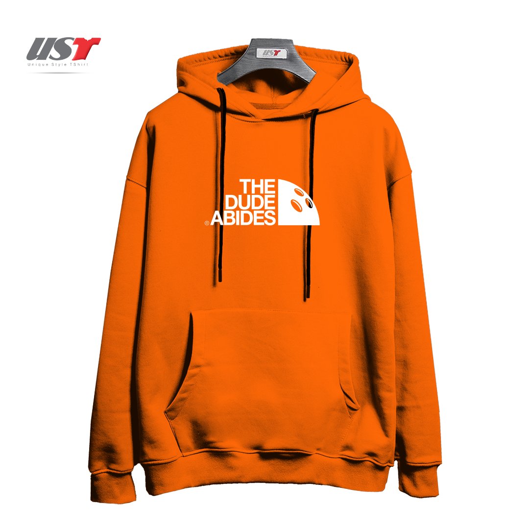 طرح HIS DUDENESS هودی اورسایزرنگ نارنجی