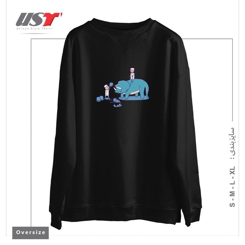 طرح HOW BOWLING BALLS ARE MADE سوییشرت اورسایزرنگ مشکی