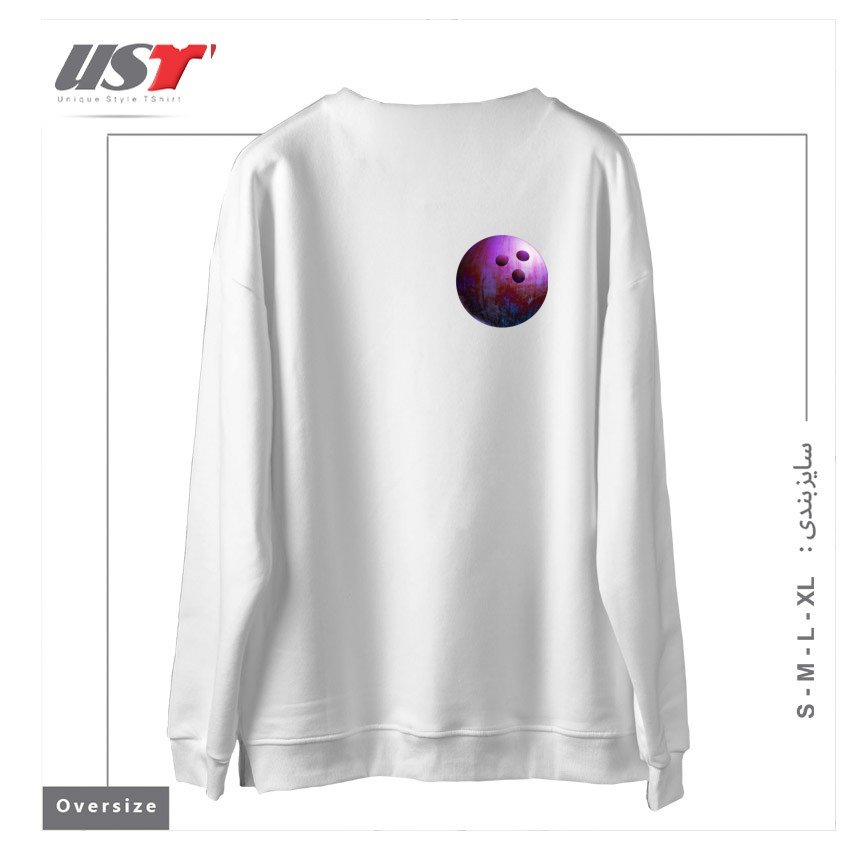 طرح KILLER GAME سوییشرت اورسایزرنگ سفید