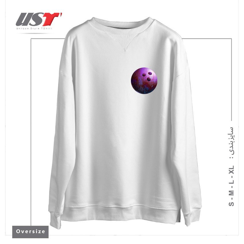 طرح KILLER GAME سوییشرت اورسایزرنگ سفید