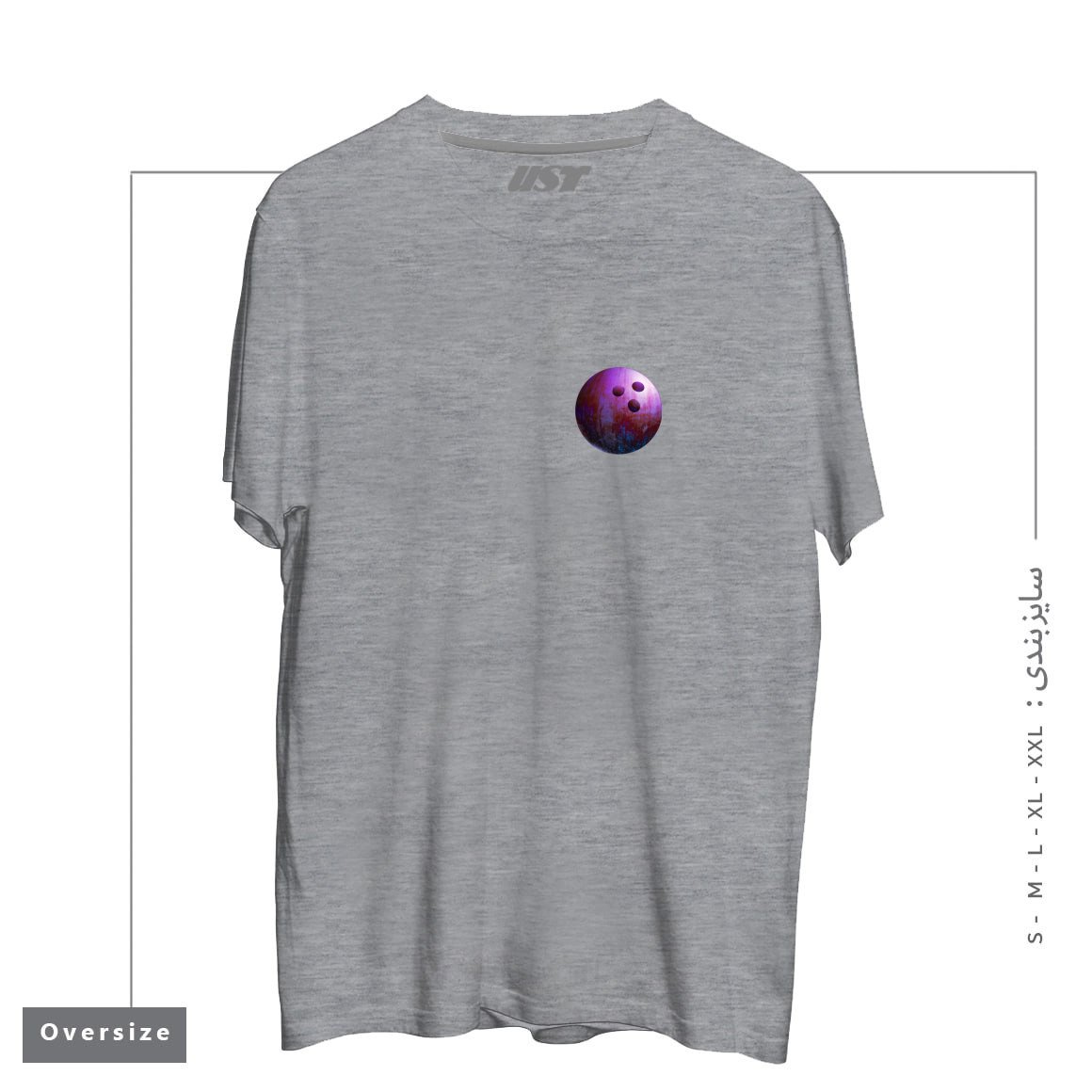 طرح KILLER GAME تیشرت اورسایزرنگ طوسی ملانژ