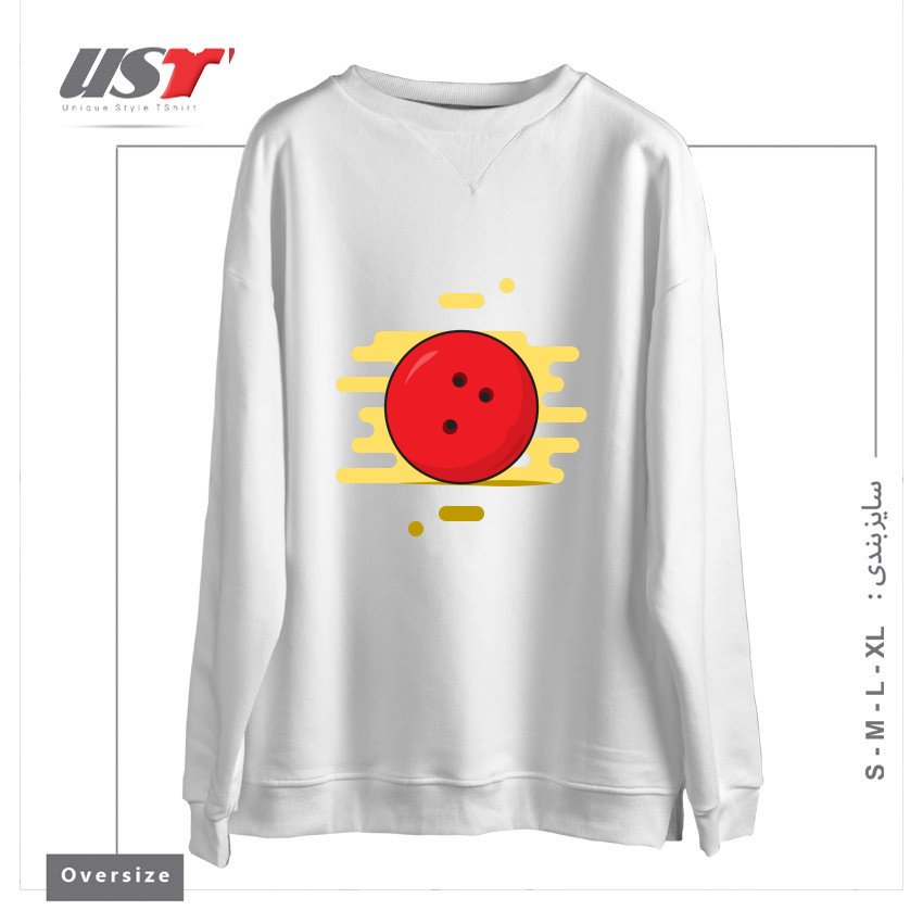 سوییشرت اورسایز طرح RED BOWLING BALL