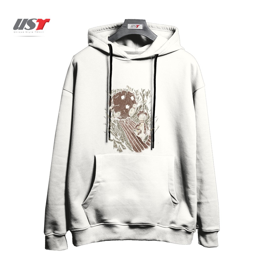 طرح PINDIANA JONES هودی اورسایزرنگ سفید