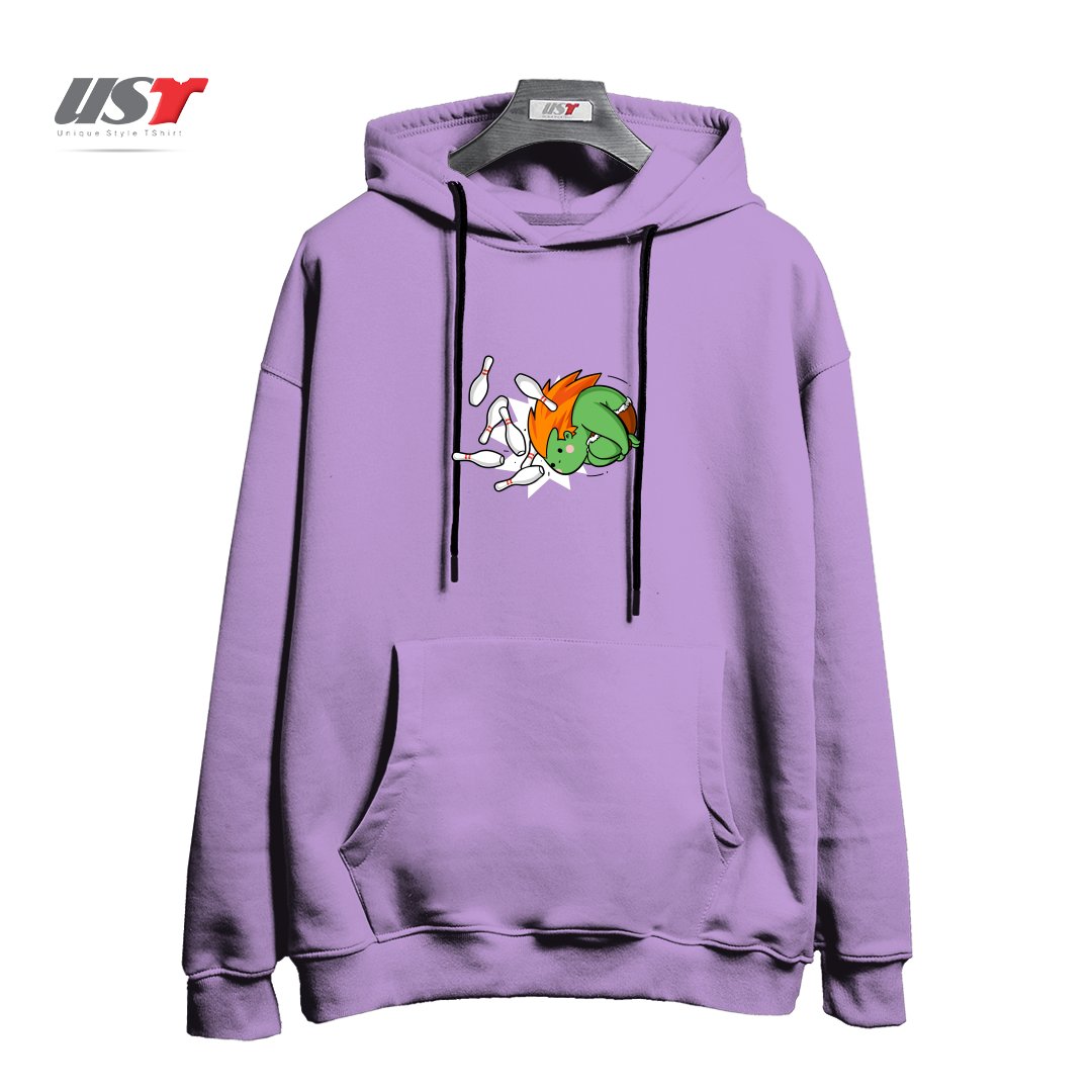 طرح SPORTY BUDDY BOWLING هودی اورسایزرنگ یاسی