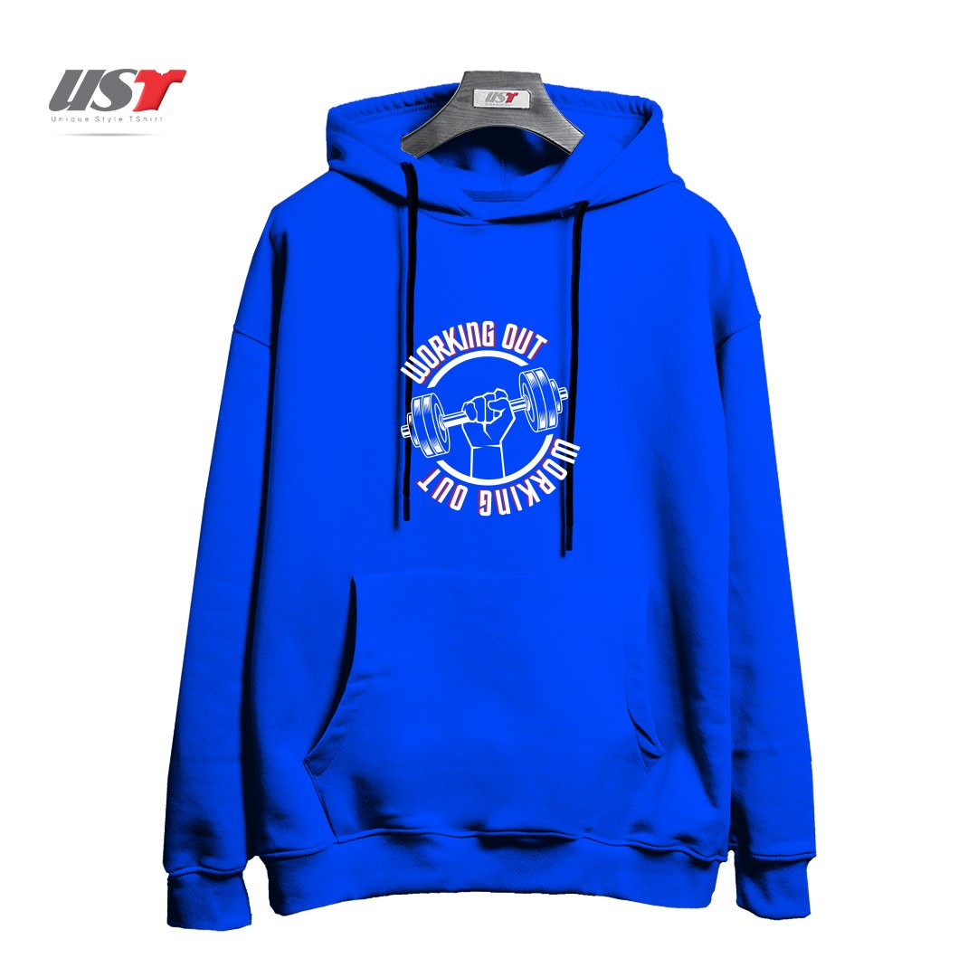هودی اورسایز طرح WORKING OUT, GYM SYMBOL