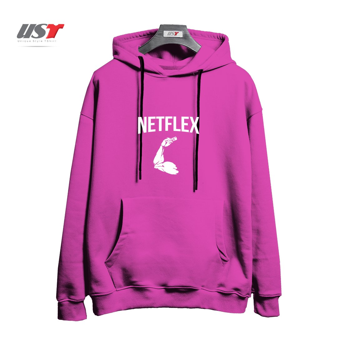 هودی اورسایز طرح NETFLEX