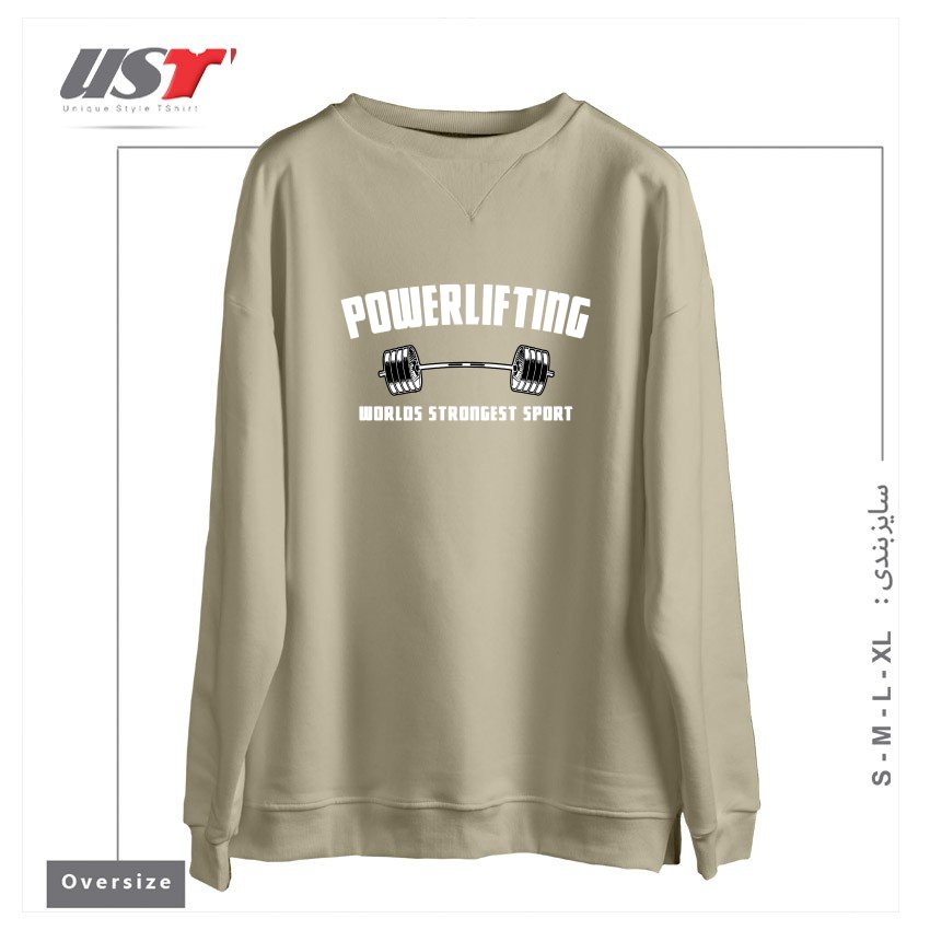 سوییشرت اورسایز طرح POWERLIFTING GYM WEIGHTLIFTING BODYBUILDING STRONGMAN BENCH DEADLIFT BODYBUILDING