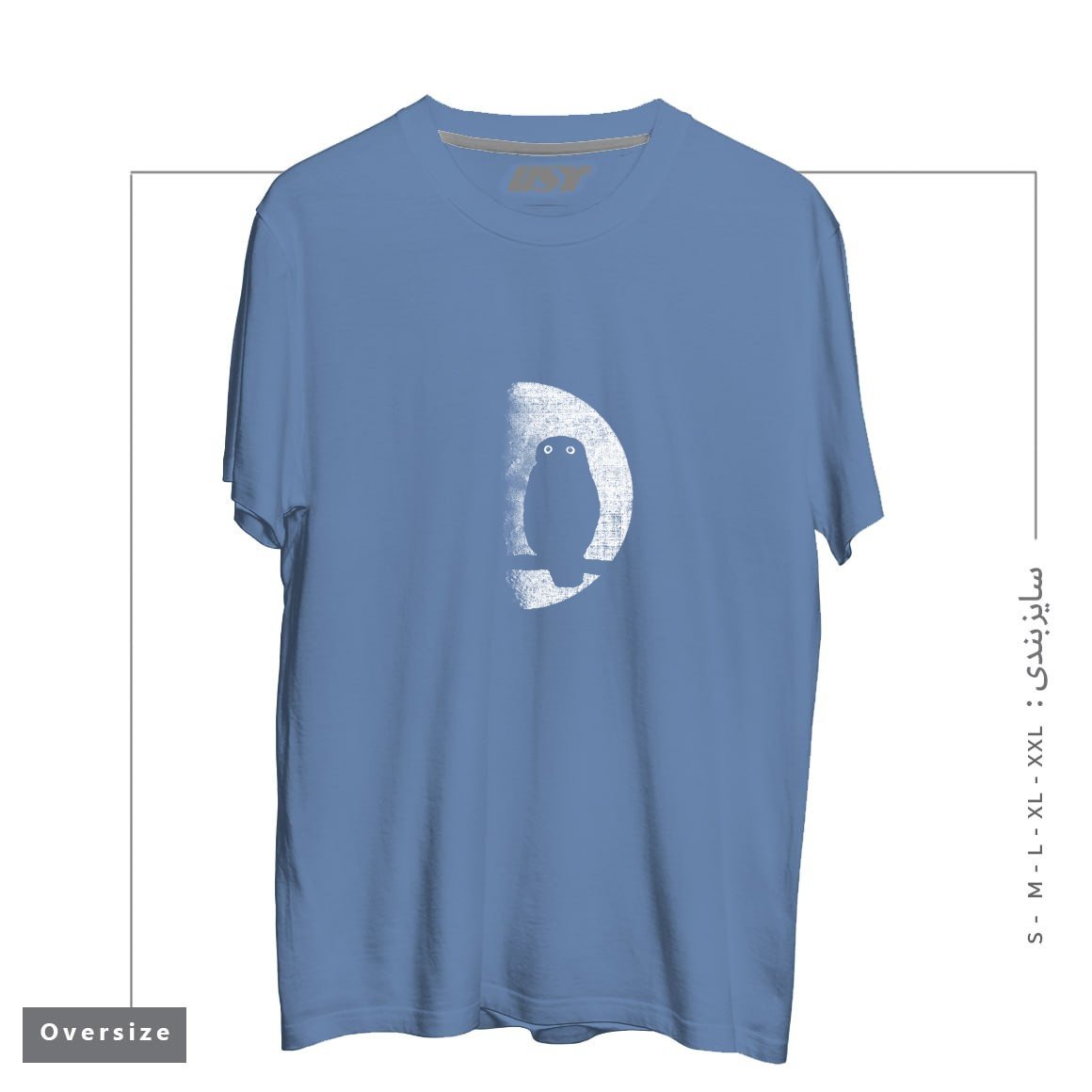 طرح NIGHTWATCHER تیشرت اورسایزرنگ آبی نفتی