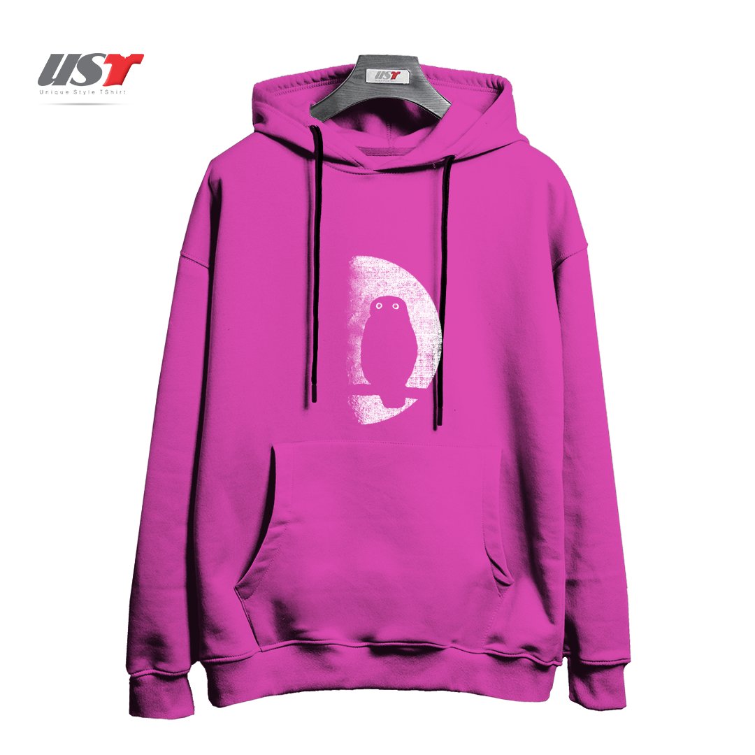 طرح NIGHTWATCHER هودی اورسایزرنگ صورتی