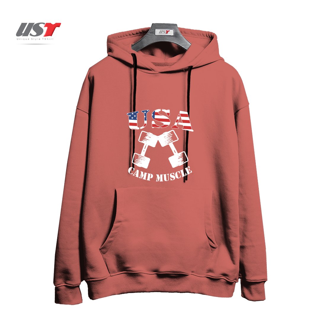 هودی اورسایز طرح CAMP MUSCLE BODYBUILDING NEW CAMP MUSCLE USA CAMP