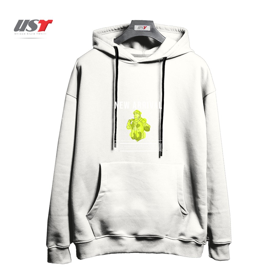 طرح TypoGraphy 2 هودی اورسایزرنگ سفید