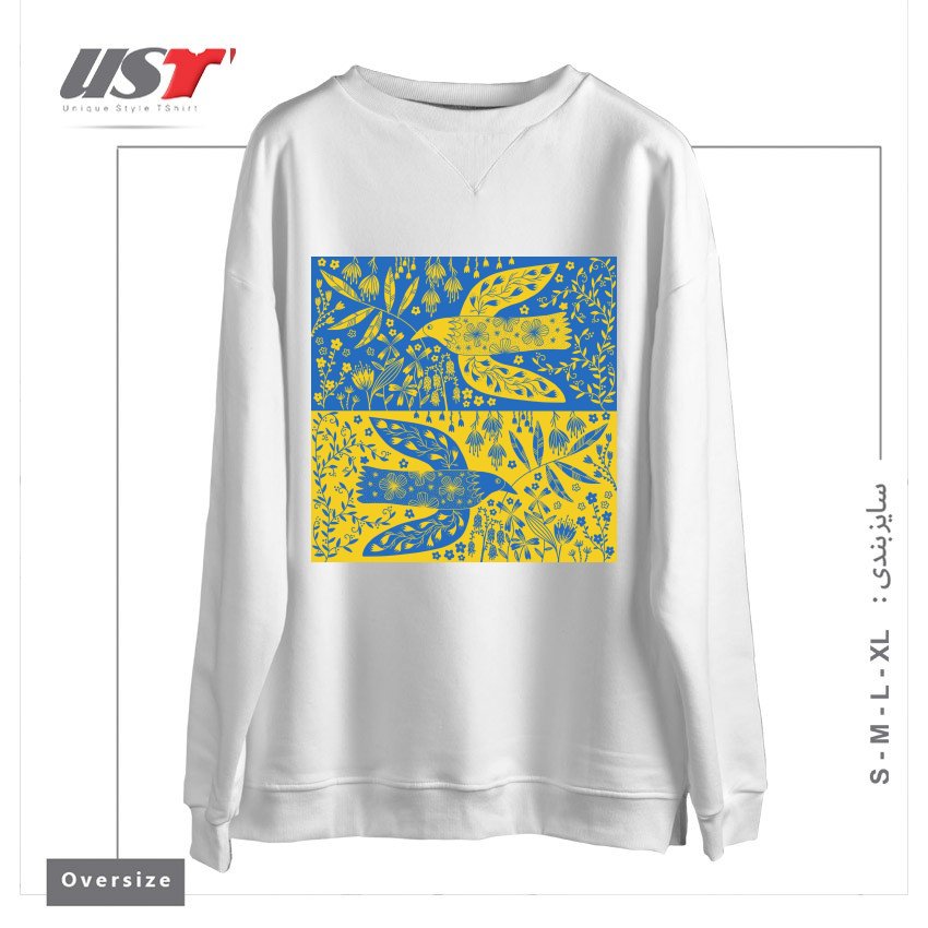 سوییشرت اورسایز طرح PEACE FOR UKRAINE
