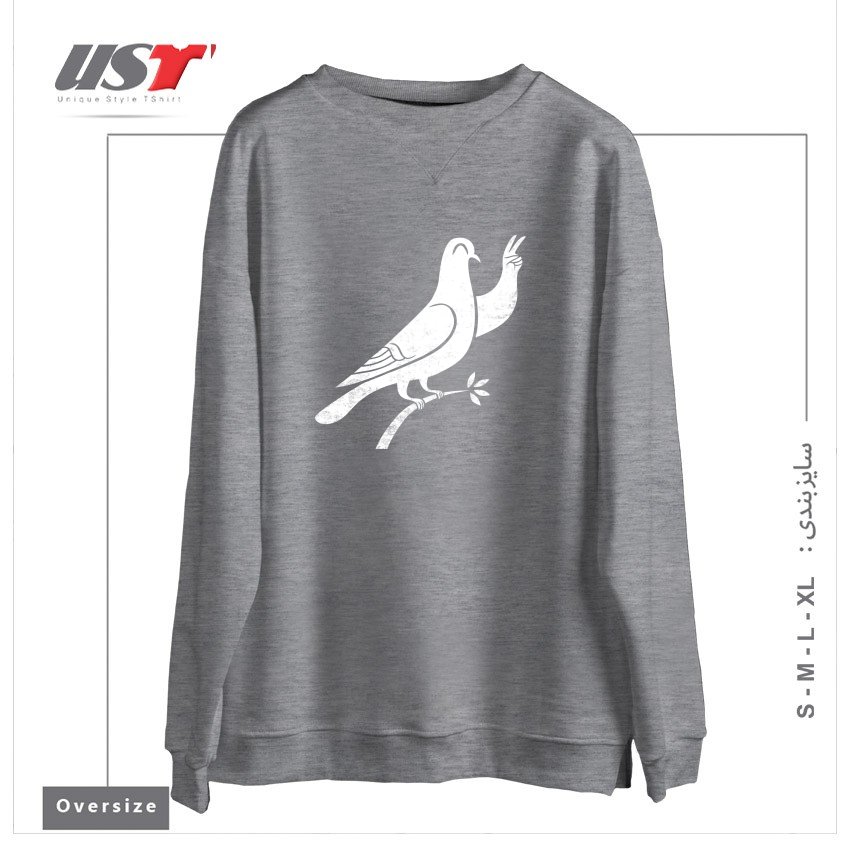 سوییشرت اورسایز طرح PEACE