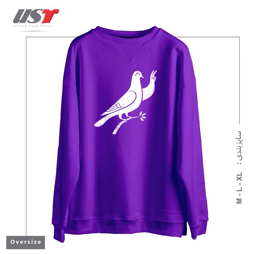 سوییشرت اورسایز طرح PEACE