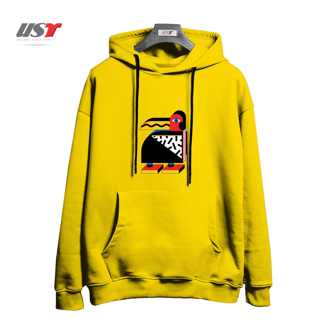 طرح TUCANO AMERICANO هودی اورسایزرنگ زرد