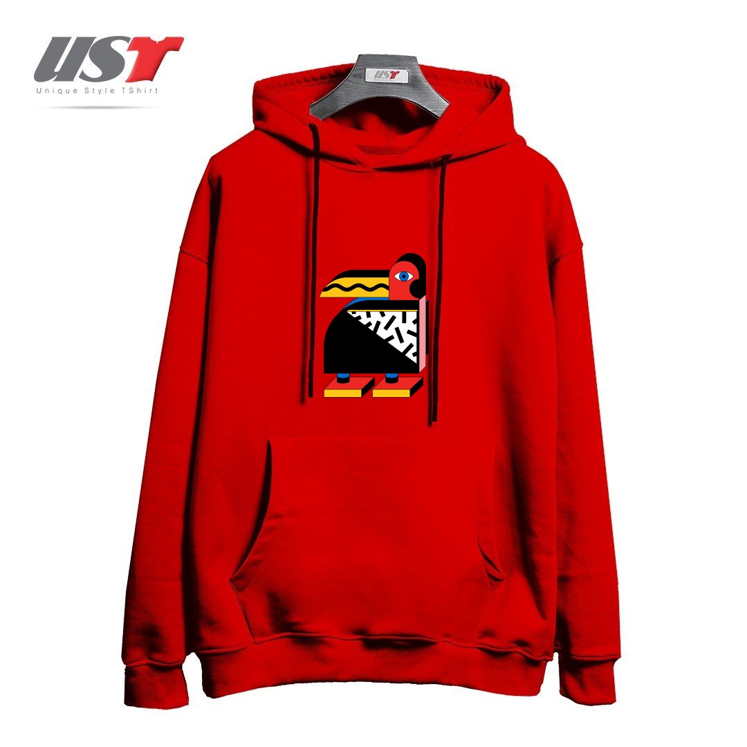 طرح TUCANO AMERICANO هودی اورسایزرنگ قرمز