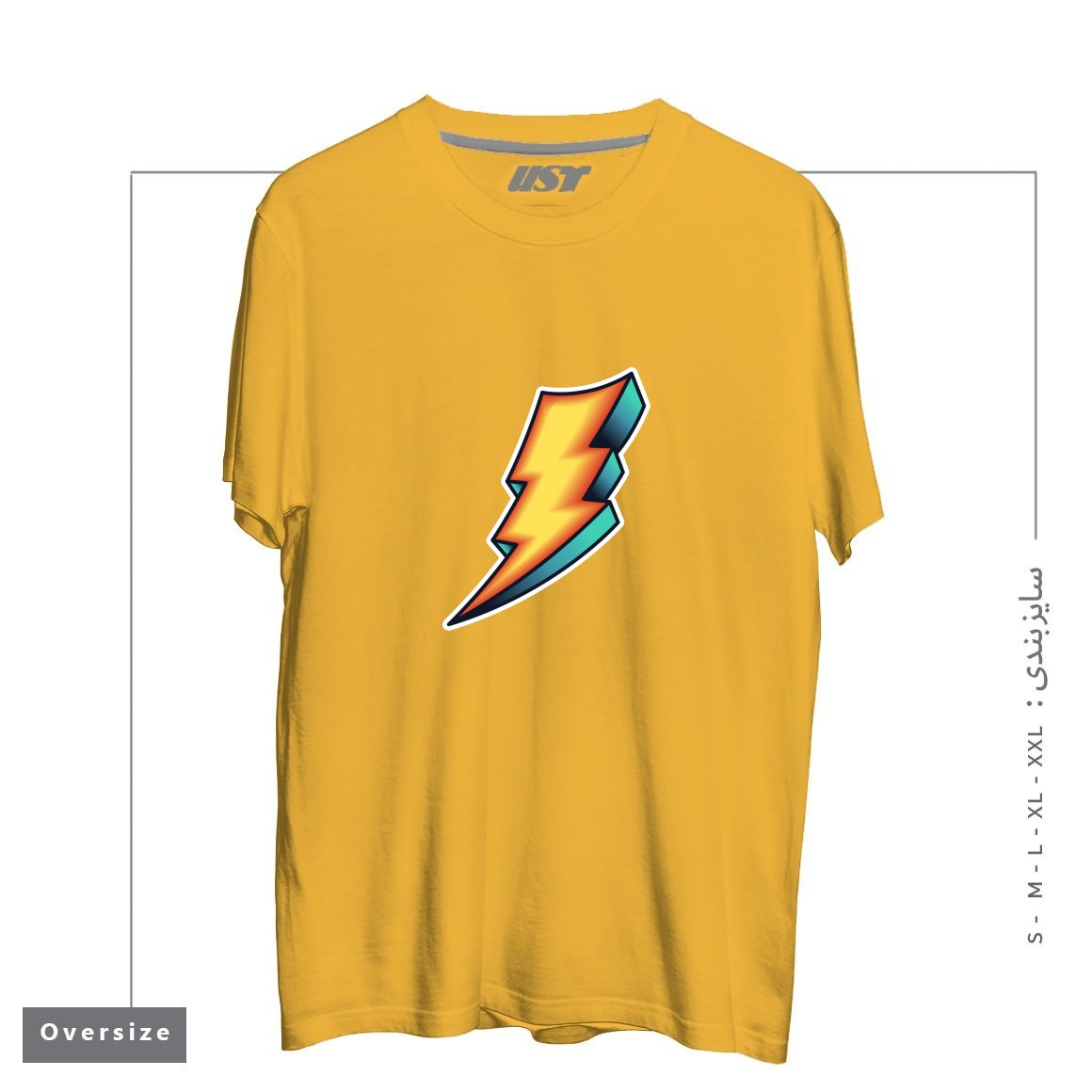 تیشرت اورسایز طرح BOLT