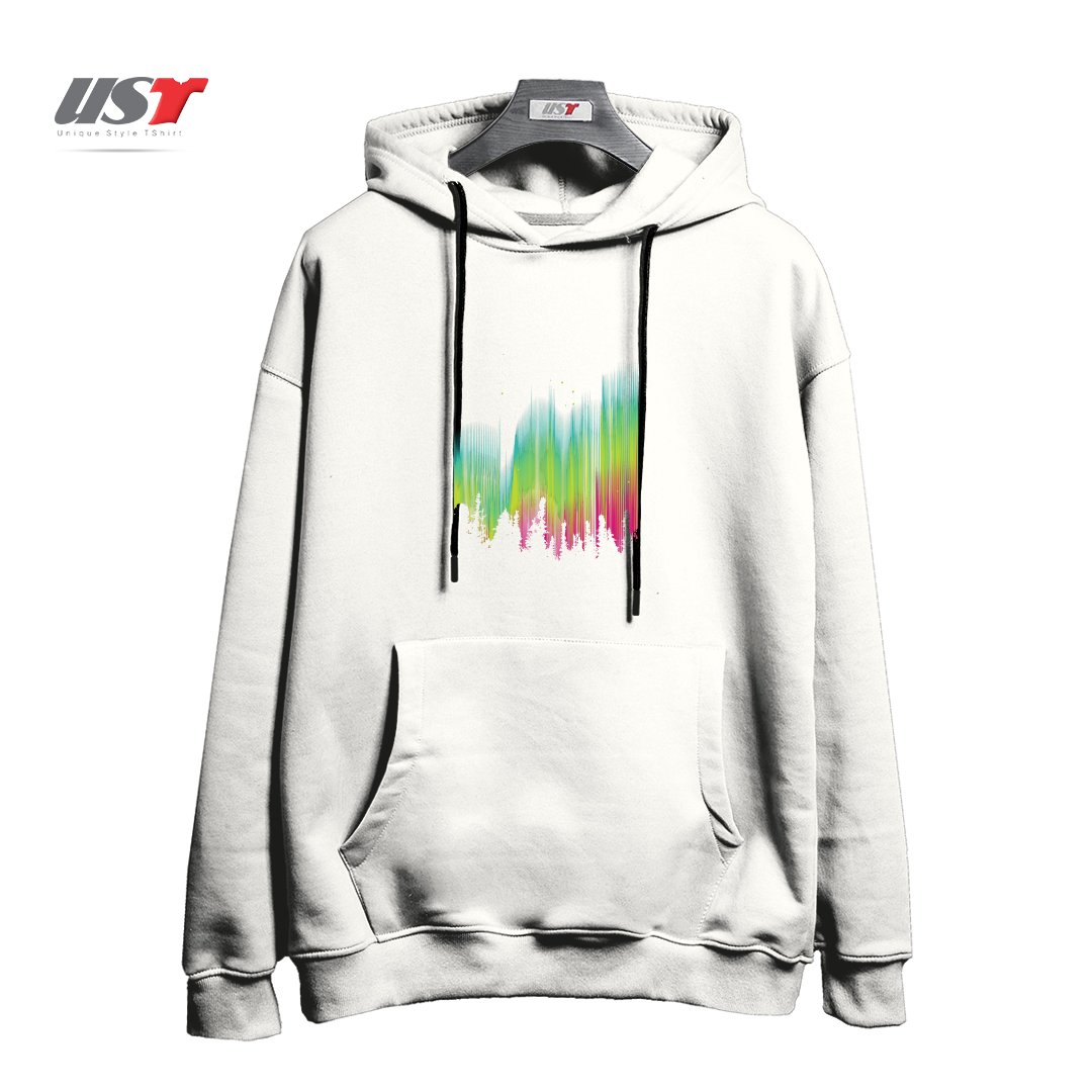 طرح ELECTRIC SKY1125 هودی اورسایزرنگ سفید