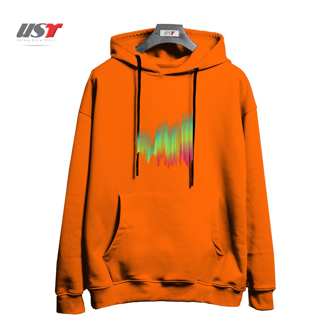 طرح ELECTRIC SKY1125 هودی اورسایزرنگ نارنجی