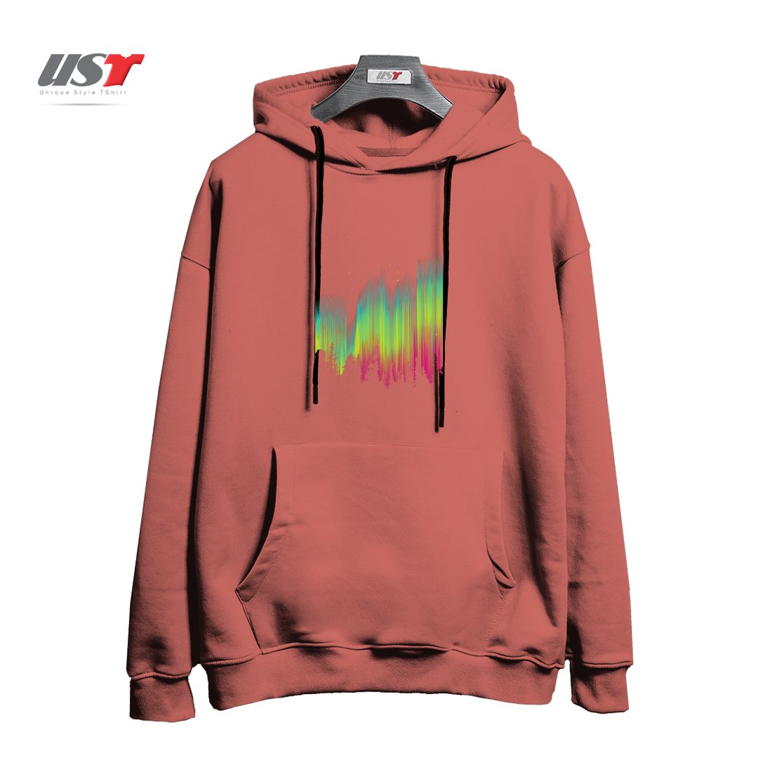 طرح ELECTRIC SKY1125 هودی اورسایزرنگ آجری