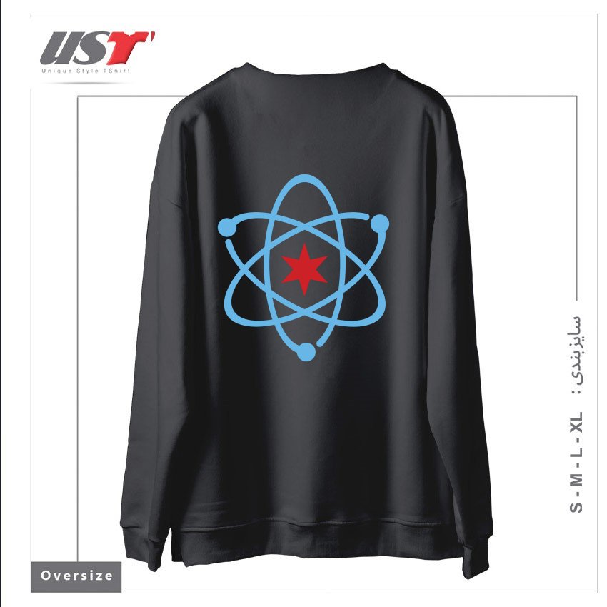 طرح ORIGINAL LOGO سوییشرت اورسایزرنگ دودی